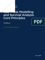 CS2 - Risk Modelling and Survival Analysis Core Principles: Syllabus