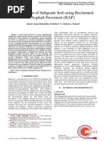 Stabilization of Subgrade Soil Using Reclaimed Asphalt Pavement (RAP)