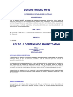 13 Ley de Lo Contencioso Administrativo Decreto 119 96