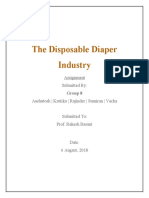 The Disposable Diaper Industry: Assignment Submitted by