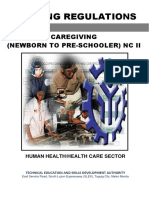 Training Regulations: Caregiving (Newborn To Pre-Schooler) NC Ii