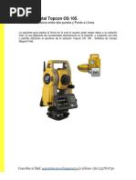 Topcon Estación Total OS 105 Distancia Entre Dos Puntos y Punto A Linea MAGNET Field