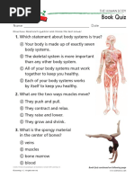 Book Quiz: 1. Which Statement About Body Systems Is True?