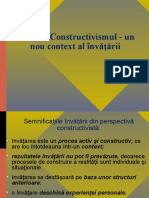 Constructivismul - Un Nou Context Al Învățării