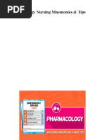 Pharmacology Nursing Mnemonics