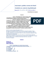 Relações Internacionais e Política Externa Do Brasil A Diplomacia Brasileira No Contexto Da Globalização