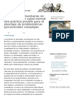 Estrategias Comunitarias en (Promoción De) Salud Mental - Una Práctica Posible para El Abordaje de Problemáticas Psicosociales Complejas. - Topía