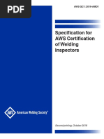 Specification For AWS Certification of Welding Inspectors