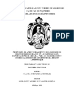 Propuesta de Aprovechamiento de Los Residuos Orgánicos Desechados en La Empresa M.B.N.