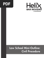 Law School Mini-Outline: Civil Procedure