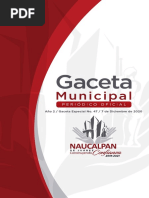 Gaceta Especial Naucalpan Ano 2 Numero 47 Del 7 de Diciembre de 2020 2do Informe de Resultados