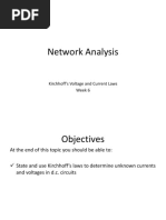 Network Analysis: Kirchhoff's Voltage and Current Laws Week 6