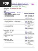 Approved List of Manufacturers: Line Pipes (Carbon/ Low Alloy Steel)