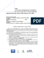 Escala Autonoma para Evaluar Sindrome de Asperger