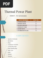 Thermal Power Plant: SUBJECT:-PLC and Automation