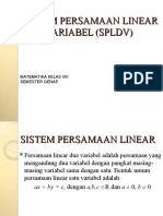 Sistem Persamaan Linear Dua Variabel