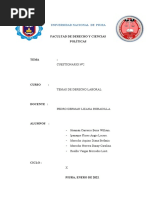 Cuestionario N°2 - Temas de Derecho Laboral