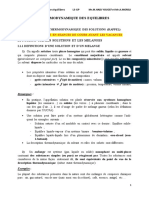 Chapitre I - Thermodynamiques Des Solutions