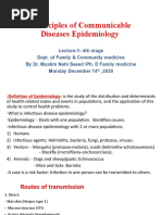 Principles of Communicable Diseases Epidemiology