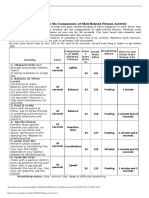 What's More:: Perform The Six Components of Skill-Related Fitness Activity