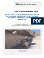 Informe de Liquidacion de Obras