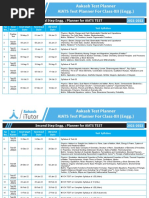 Aakash Test Planner AIATS Test Planner For Class-XII (Engg.)