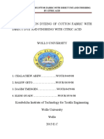 Title Study On Dyeing of Cotton Fabric With Direct Dye and Finishing With Citric Acid