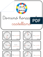 Dominó Horas Reloj Castellano