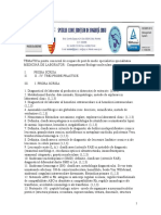 TEMATICA Pentru Concursul de Ocupare de Post Specialitatea MEDICINA de LABORATOR PT Biologie Moleculara Medic Primar MB