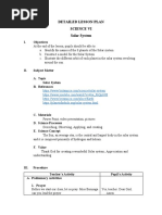 5 DETAILED LESSON PLAN Solar System