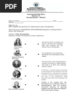 Learning Activity Sheet Science 10 Second Quarter - Week 8