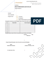 Formulir Permohanan Ujian Susulan