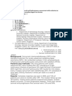 Background: Concurrent Chemoradiotherapy (CRT) Is The: Correspondence To: DR A.S.C. Wong, Department of Hematology