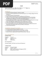 Sap Fica Sample Resume 1