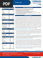 MARKET OUTLOOK FOR 11 May - CAUTIOUSLY OPTIMISTIC