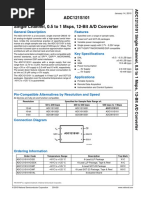 ADC121S101 Single Channel, 0.5 To 1 MSPS, 12-Bit A/D Converter