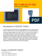 Creating Tables in SQL: Using Create Table Command