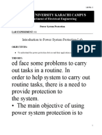 Lab 1 Introduction To Power System Protection Updated