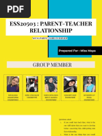 Ess20503: Parent-Teacher Relationship: Project