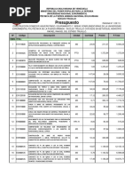 2 UNEFA Trujillo Construcción Comedor Presupuesto