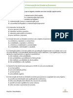 Economia A 11 - Ficha de Trabalho - A Intervenção Do Estado Na Economia