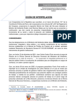 Moción de Interpelación Contra El Ministro Rubén Ramírez