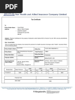 Tax Certificate: R Margabandhu