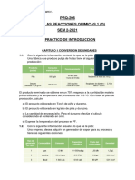 Practico de Introduccion: PRQ-206 Ing. de Las Reacciones Quimicas 1 (Q) SEM 2-2021