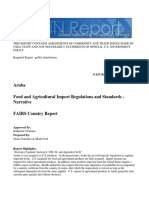 Aruba Food and Agricultural Import Regulations and Standards - Narrative FAIRS Country Report