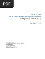 ZXA10 C220 (V1.2.1) XPON Optical Access Convergence Equipment Configuration Manual (CLI)