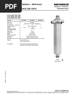 Low-Loss Power Splitters - Multi-Band 800 - 2500 MHZ 860 10017, 860 10018, 860 10019