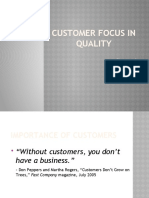 Customer Focus in Quality