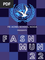 F A S N F A S N MUN MUN 2 2 2 2: Fr. Agnel School, Noida