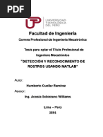 Detección y Reconocimiento de Rostros Usando MATLAB